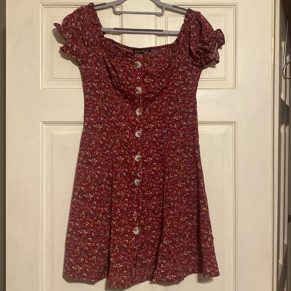 SHEIN off the shoulder floral dress